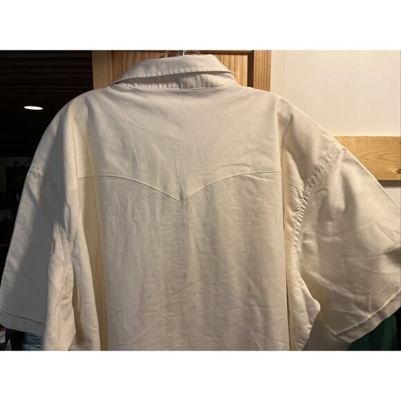 Ely Cattleman Vintage Men’s 20 White Cotton Blend Pearl Snap Western Shirt - Picture 10 of 12